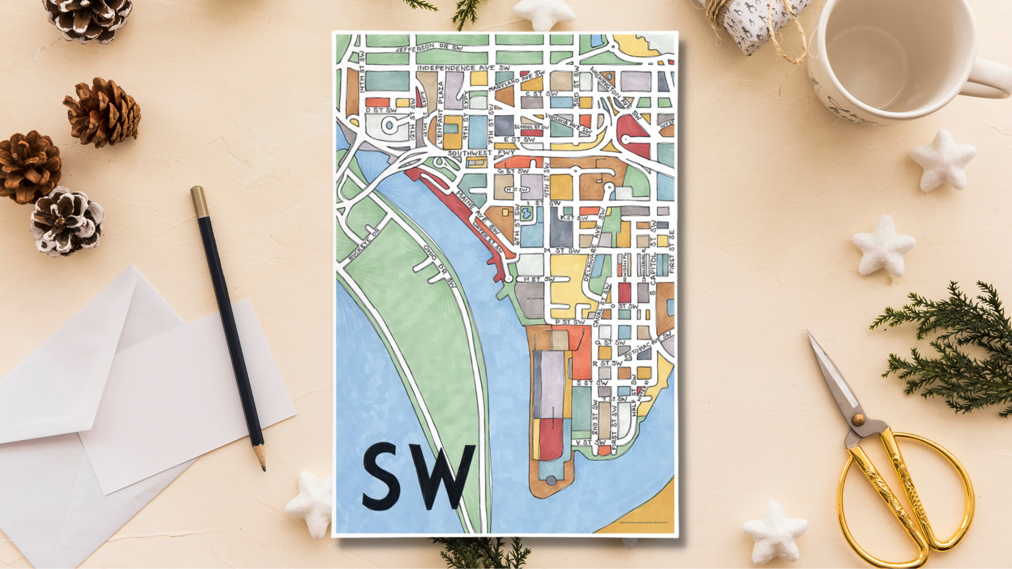 Holiday Gift Guide - Torie Partridge illustrated maps from Terratorie